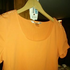 Medium orange Peter Nygard top